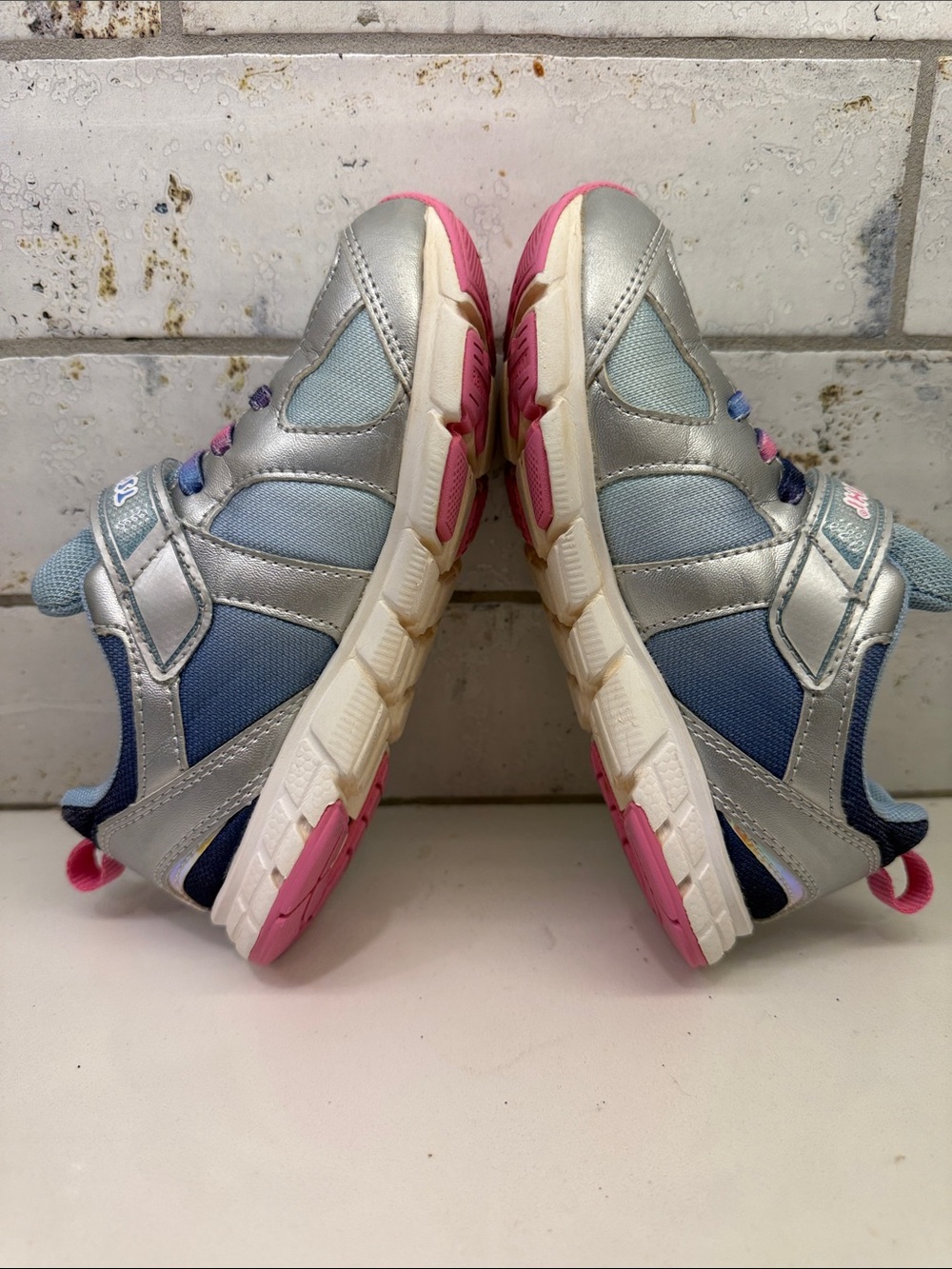 Tsukihoshi Silver Sky Sneakers Girls Size 11 Silver Pink Blue Athletic Shoes - Picture 10 of 12